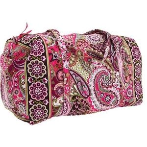 Vera Bradley Very Berry Paisley Large Duffel Bag